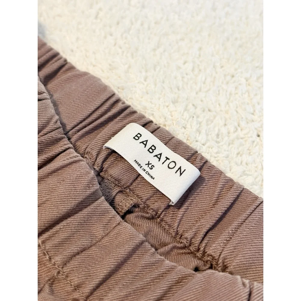 Aritzia Babaton‎ Linen Blend Taupe High Waisted Pants